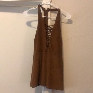 Express suede tank